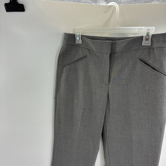 Tahari Womens Size 4 Dress Pants Gray Slim Fit Ankle Career Work Trousers - Picture 2 of 6